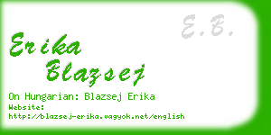 erika blazsej business card